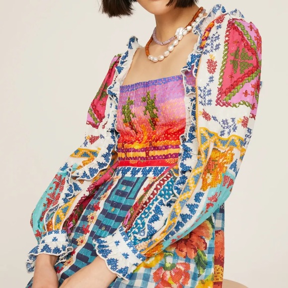 FARM RIO Summer Vibes Stitches Romper (NWT) - Picture 7 of 16